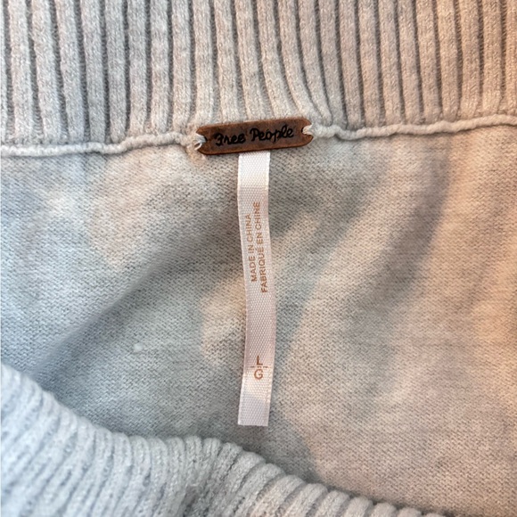 FREE PEOPLE Ottoman Slouchy Tunic Sweater Gray Ice Large - Picture 13 of 13